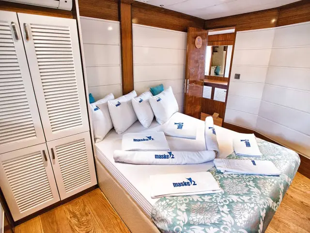 MASKE II gulet for rent in Turkey for 12 people | Beautiful design, 2 Master cabins, Great crew