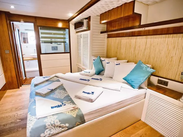 MASKE II gulet for rent in Turkey for 12 people | Beautiful design, 2 Master cabins, Great crew