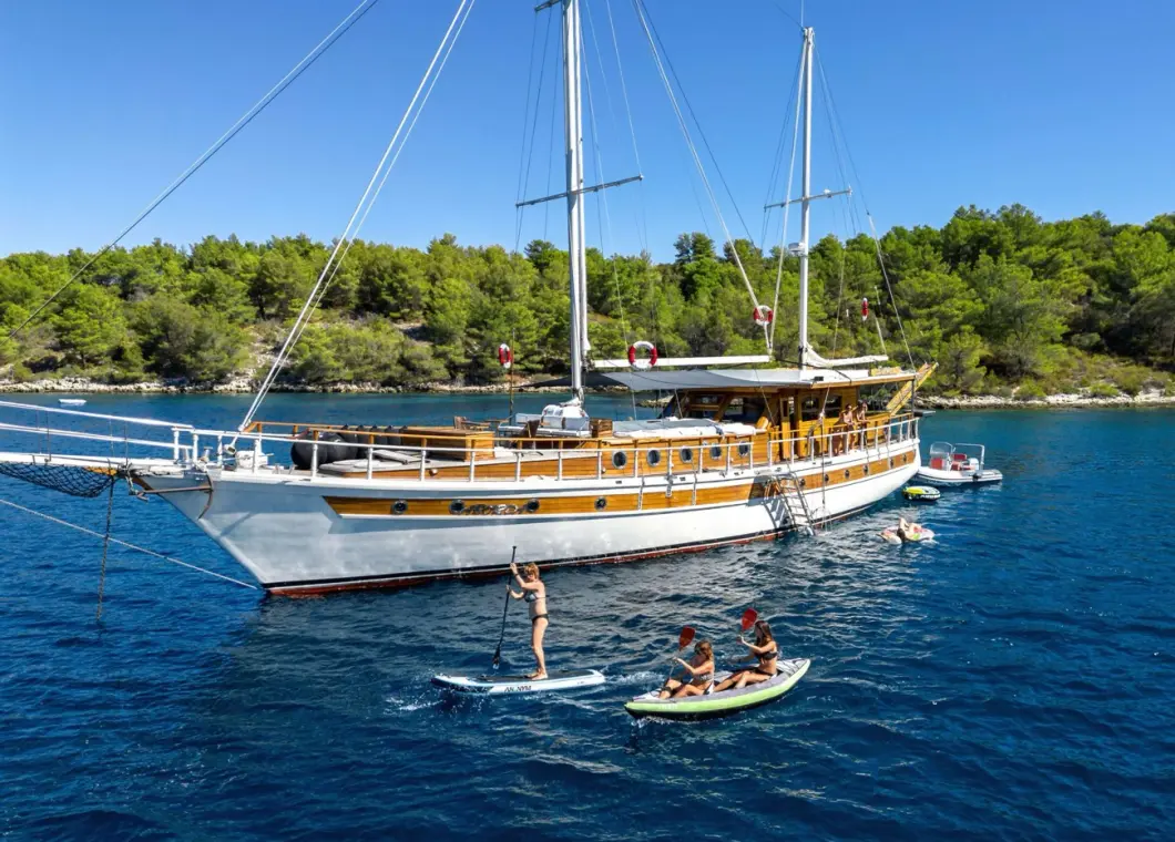 Croatia yacht charter prices for gulet ABORDA